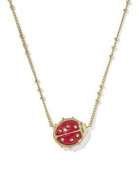 Ladybug Gold Short Pendant Necklace